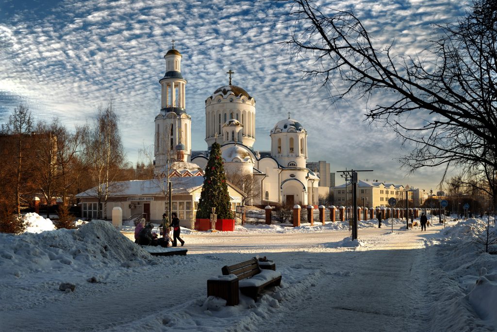 Храм всех Московских святых в Бибирево зимой