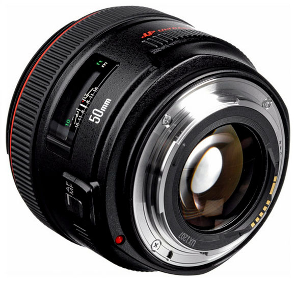 Canon EF 50mm f/1.2L USM вид со стороны байонета