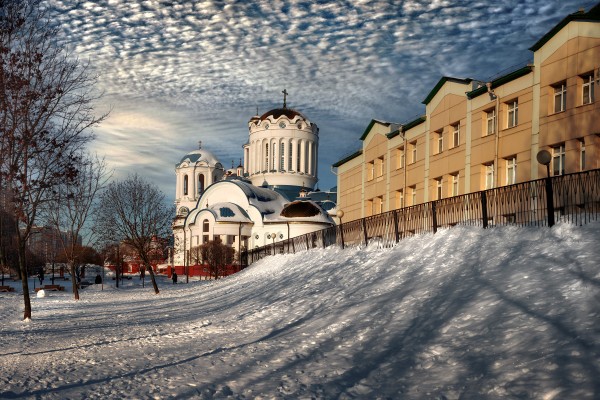 Храм всех Московских святых зимой